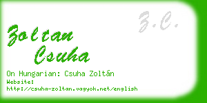 zoltan csuha business card