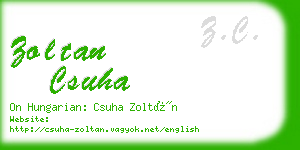 zoltan csuha business card